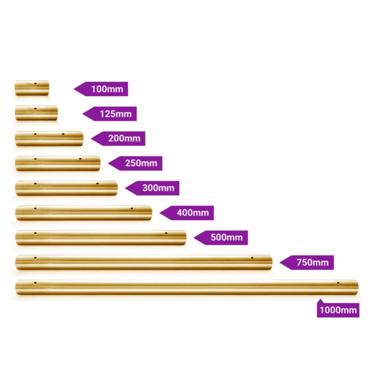 Extension XPOLE Titanium Gold pour barre de Pole Dance, disponible en Ø40 mm et Ø45 mm et différentes longueurs.