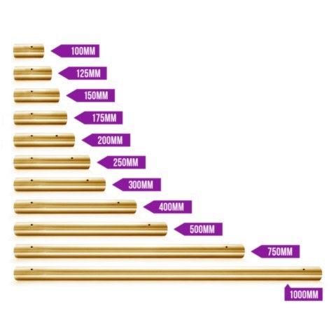 Extensions XPOLE Chrome titanium disponibles de 100 à 1000 mm pour adapter la barre de Pole Dance XPOLE XPERT à la hauteur sous plafond.